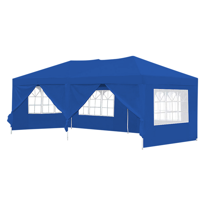 3x6m Gazebo Outdoor Marquee Tent Canopy Blue