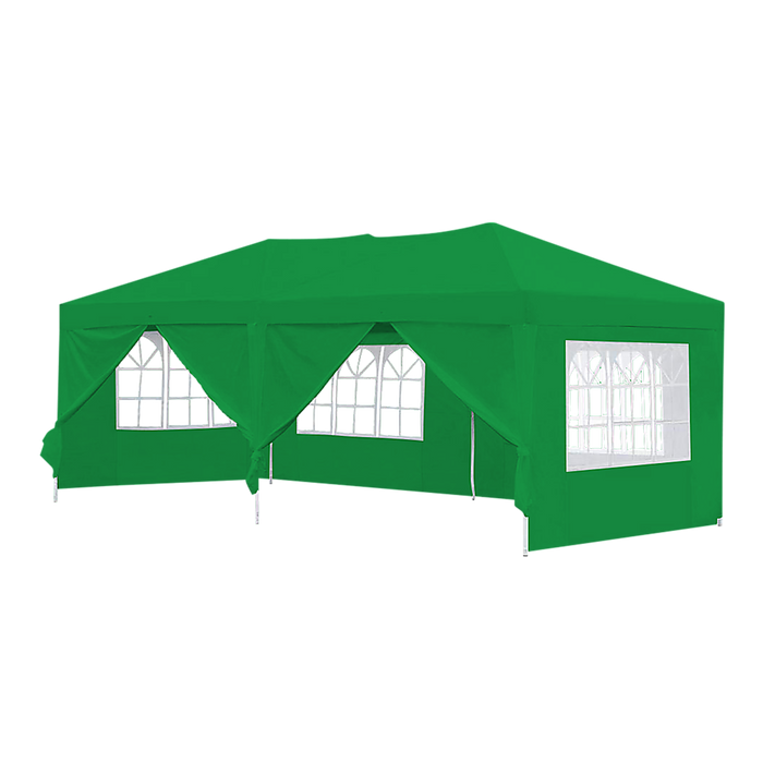 3x6m Gazebo Outdoor Marquee Tent Canopy Green