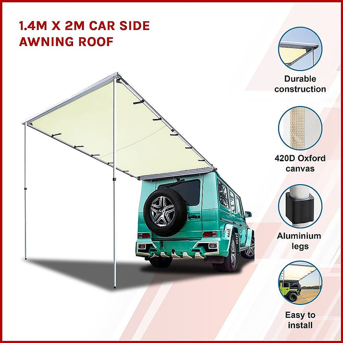 1.4m x 2m Car Side Awning Roof