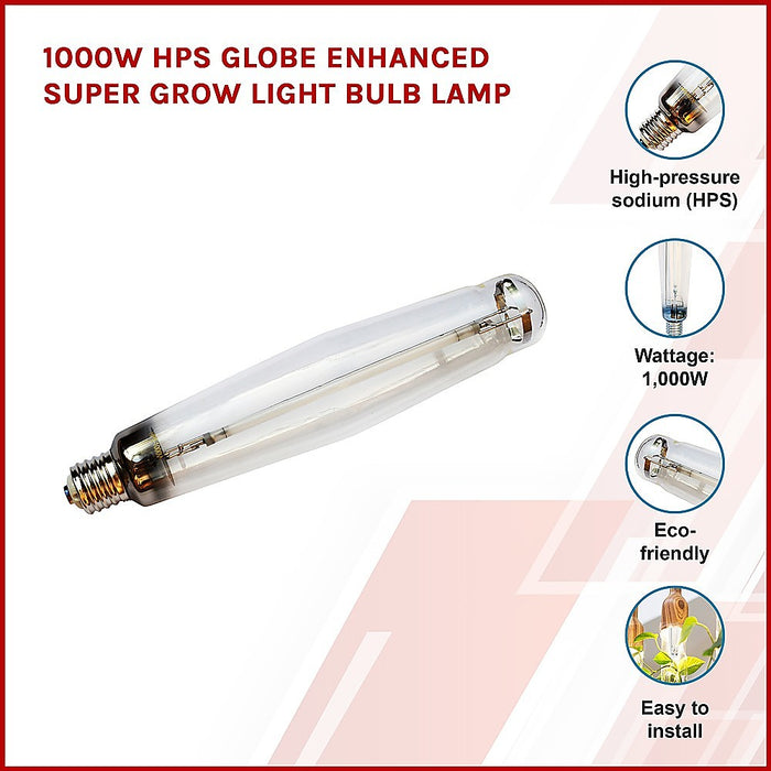 1000W HPS Globe Enhanced Super Grow Light Bulb Lamp