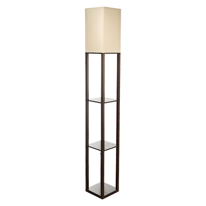 Shelf Floor Lamp - Shade Diffused Light Source with Open-Box Shelves