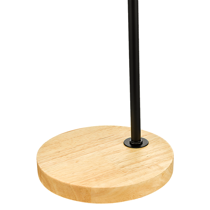 Modern Table lamp Desk Light Timber Base Bedside Bedroom Black