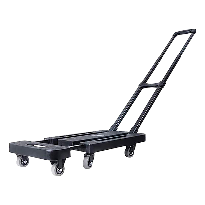 Foldable Hand Flatbed Trolley Cart 6 x 360 Degree Rotating Wheels with Maximum Load 200Kg