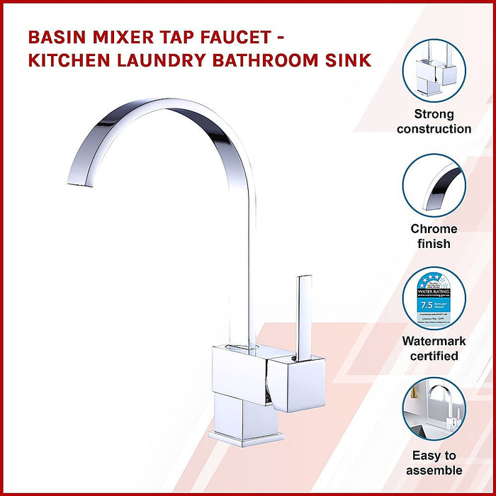 Basin Mixer Tap Faucet -Kitchen Laundry Bathroom Sink