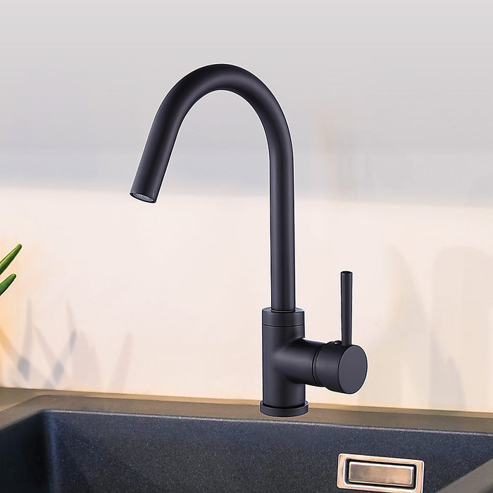 Kitchen Mixer Tap Faucet Basin Laundry Sink - BLACK