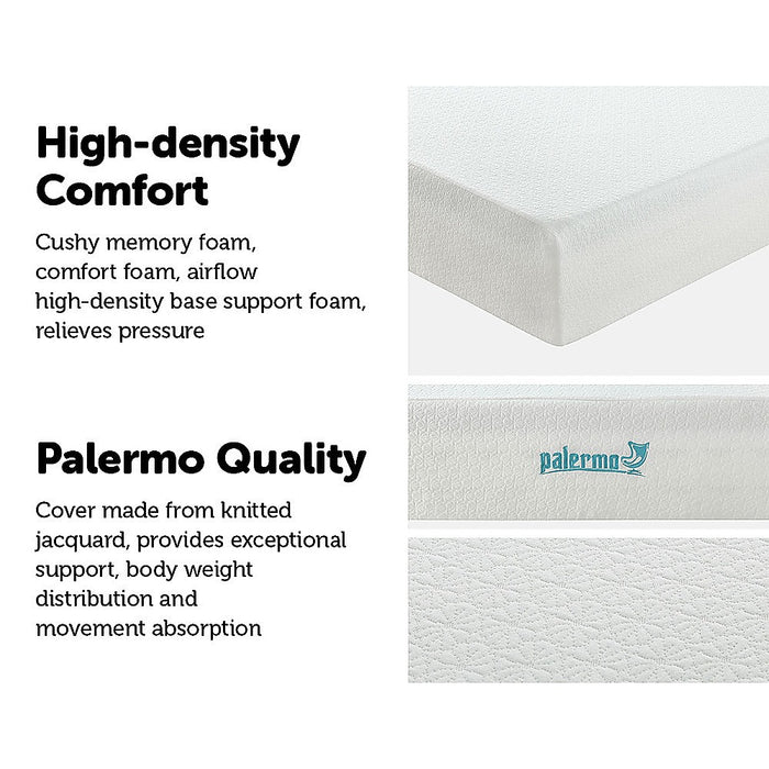 Palermo Single Mattress 30cm Memory Foam Green Tea Infused CertiPUR Approved