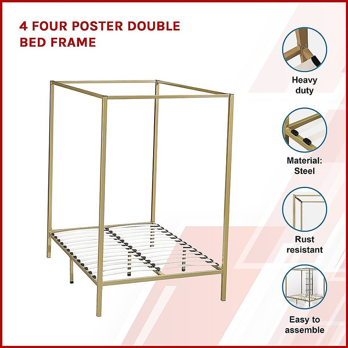 4 Four Poster Double Bed Frame