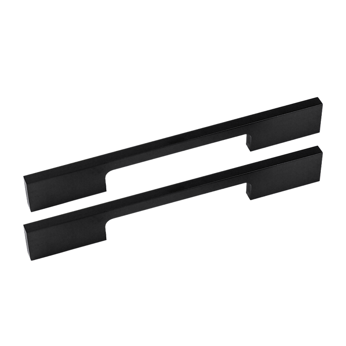 5 x 128mm Kitchen Handle Cabinet Cupboard Door Drawer Handles square Black furniture pulls