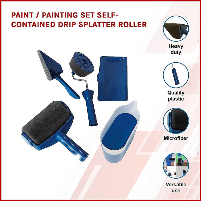 Paint / Painting Set Self-Contained Drip Splatter Roller