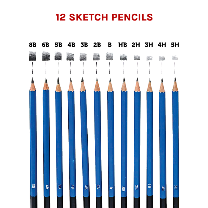 Art Sketch Pencils Oil Drawing Colouring Graphite Charcoal Pencil Set 72pcs/set