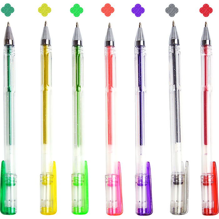 Glitter Gel Pens (100 pack) with 2.5X More Ink - Craft, Kids & Adult Colouring