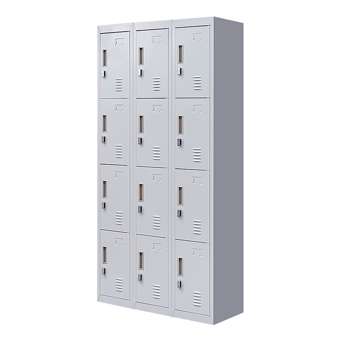 12-Door Locker for Office Gym Shed School Home Storage