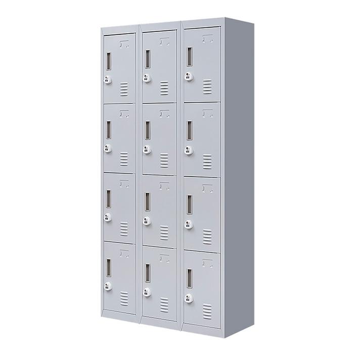 12-Door Locker for Office Gym Shed School Home Storage