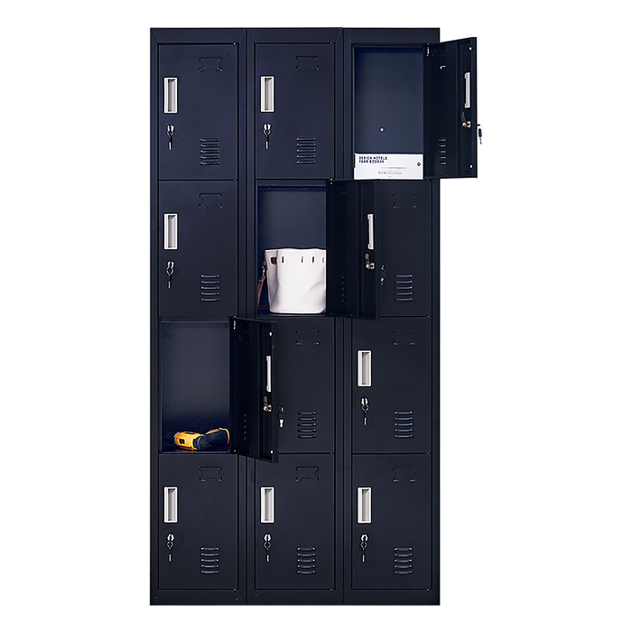 12-Door Locker for Office Gym Shed School Home Storage