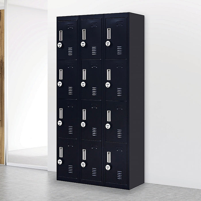 12-Door Locker for Office Gym Shed School Home Storage