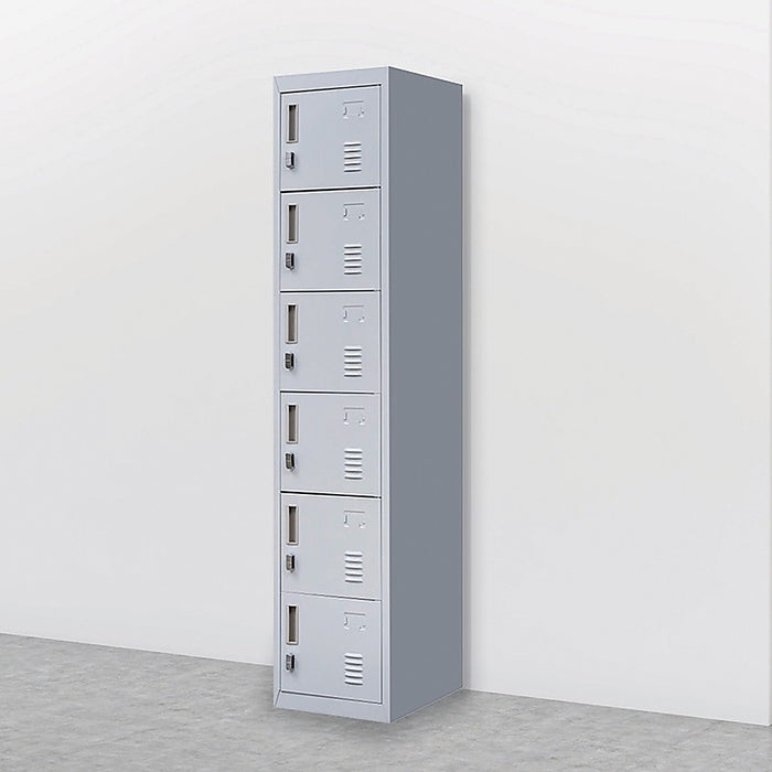 6-Door Locker for Office Gym Shed School Home Storage