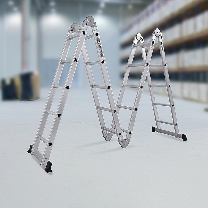 5.8m Multipurpose Ladder Aluminium Extension Folding Adjustable Step