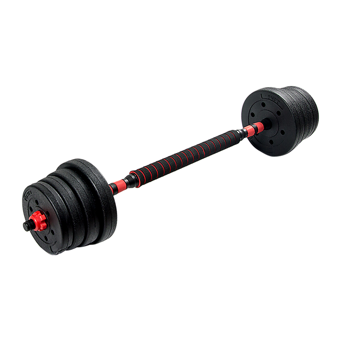 30kg Adjustable Rubber Dumbbell Set Barbell Home GYM Exercise Weights