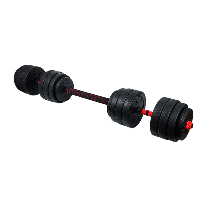 40kg Adjustable Rubber Dumbbell Set Barbell Home GYM Exercise Weights