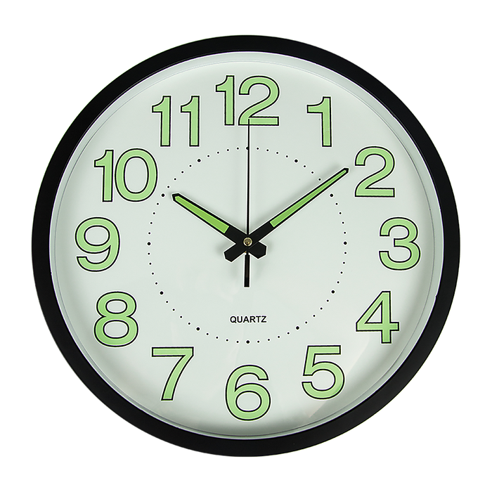 305mm Luminous Wall Clock Glow In The Dark Silent Quartz Indoor Home Modern Clock