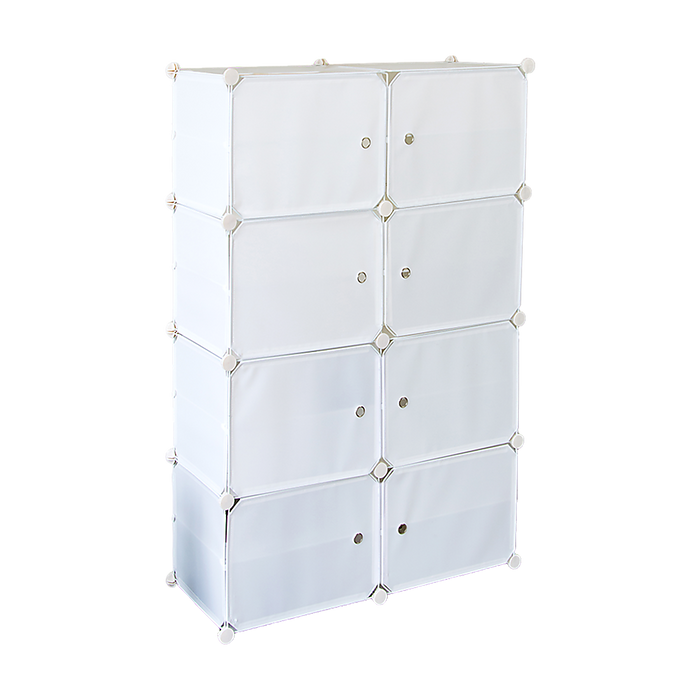 White Cube DIY Shoe Cabinet Rack Storage Portable Stackable Organiser Stand