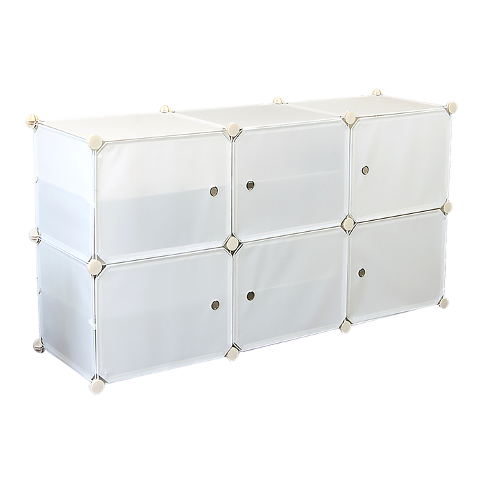 White Cube DIY Shoe Cabinet Rack Storage Portable Stackable Organiser Stand