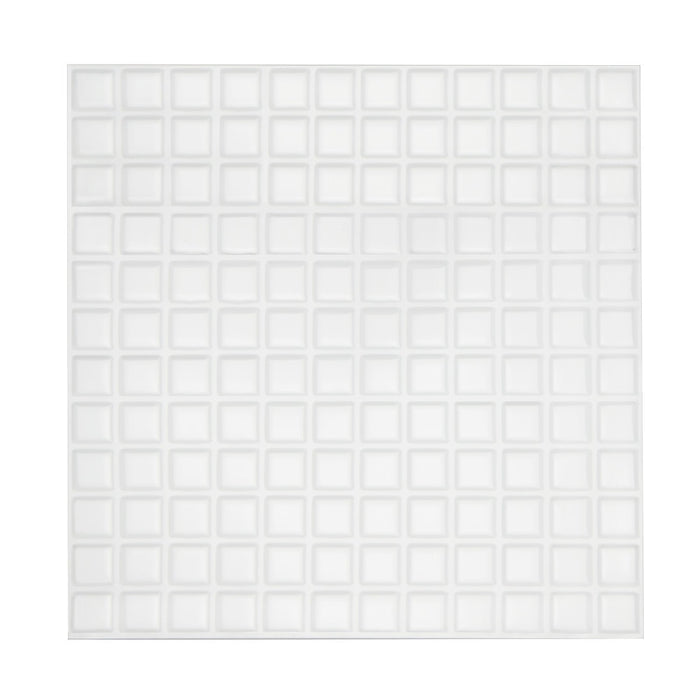 Tiles 3D Peel and Stick Wall Tile Stereoscopic Crystal White 10 Sheets