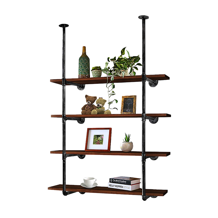 Wall Shelves Display Bookshelf Industrial DIY Pipe Shelf Rustic Brackets