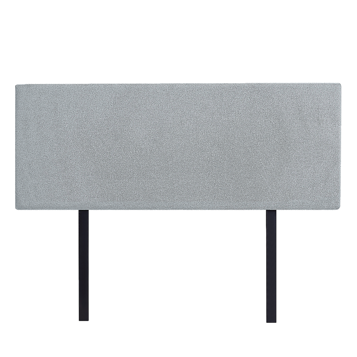 Linen Fabric Double Bed Deluxe Headboard Bedhead - Stone Grey