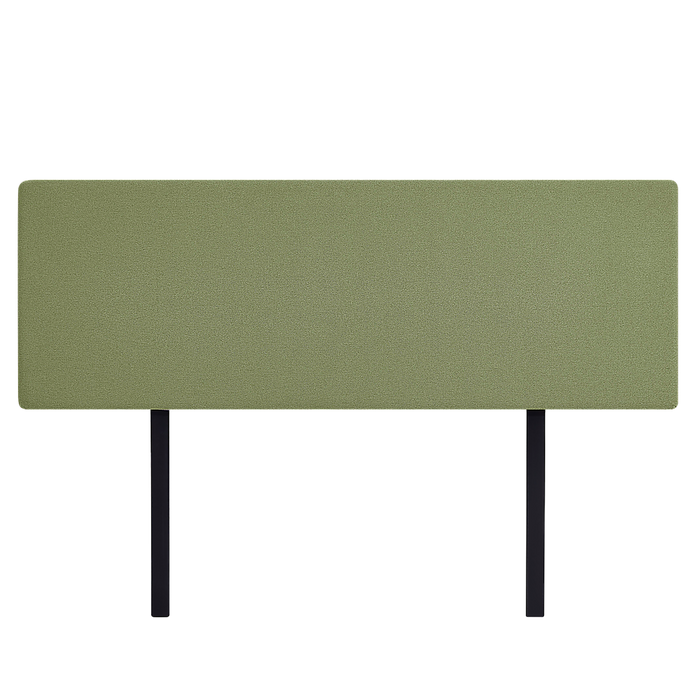 Linen Fabric King Bed Deluxe Headboard Bedhead - Olive Green