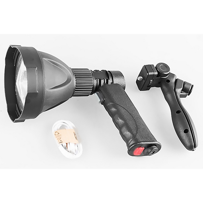 10W Handheld Spot Light Rechargeable LED Spotlight Hunting Shooting 12V