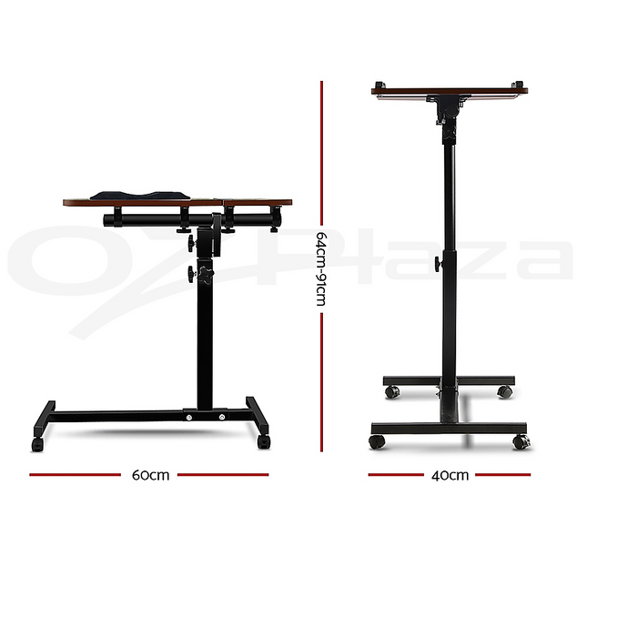 Laptop Desk Portable Mobile Computer Table Stand Adjustable Bed Study