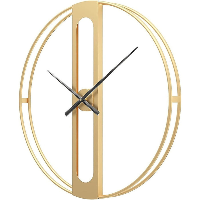 Gold Clover Metal Wall Clock