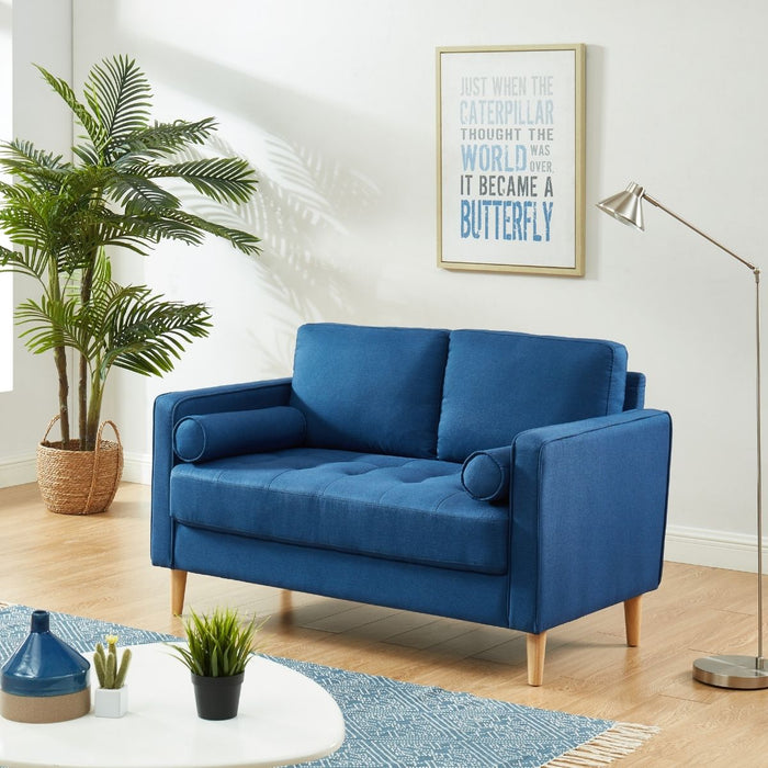 Cassandra 2 Seater Sofa Loveseat couch Blue