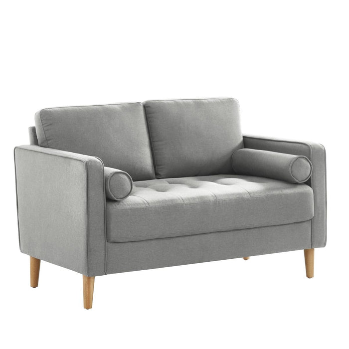 Cassandra 2 Seater Sofa Loveseat Couch Light Grey