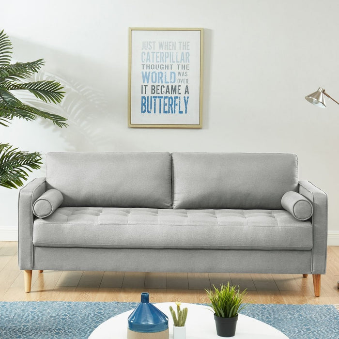 Cassandra 3 Seater Sofa Couch Light Grey