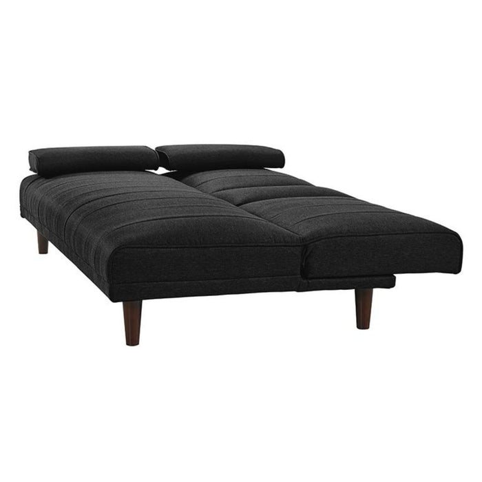 Fabric Sofa Bed with Cup Holder 3 Seater Lounge Couch - Charcoal