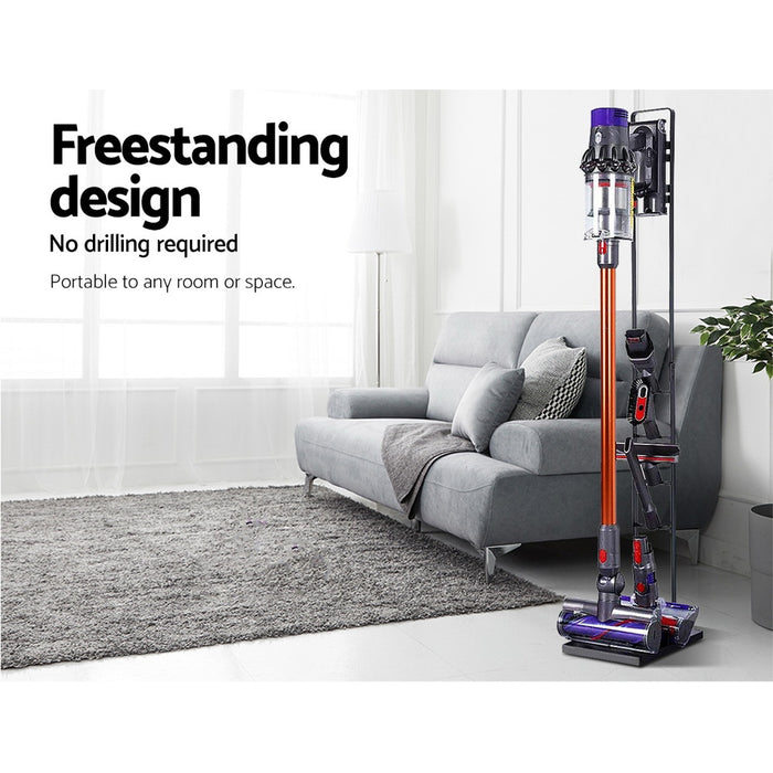 Artiss Freestanding Vacuum Stand Rack For Dyson Handheld Cleaner V6 V7 V8 V10 V11 Black