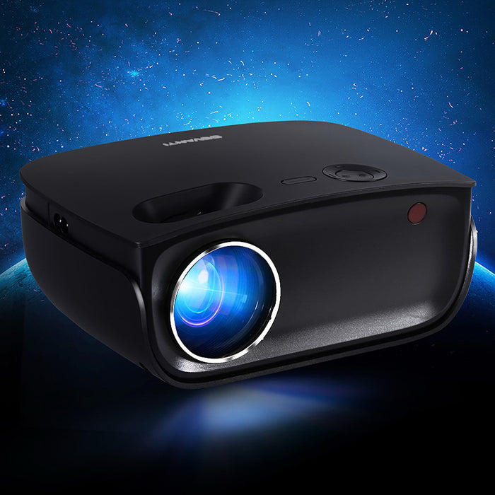 Devanti Mini Video Projector Wifi USB HDMI Portable 2000 Lumens HD 1080P Home in Black